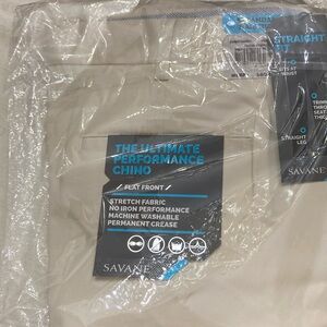 Savane SZ 44 x 30 Flat Front Straight Fit Ultimate Chino Pants New